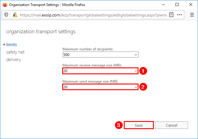outlook 2016 attachment size limit warning