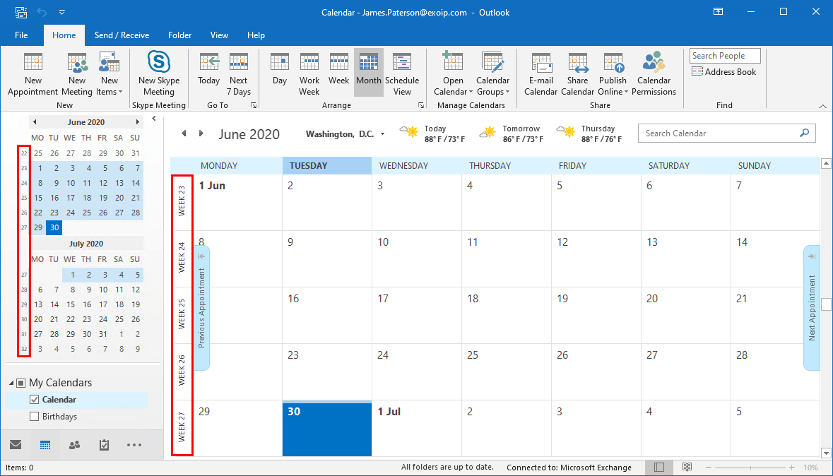 Outlook Calendar Settings Customize and Print