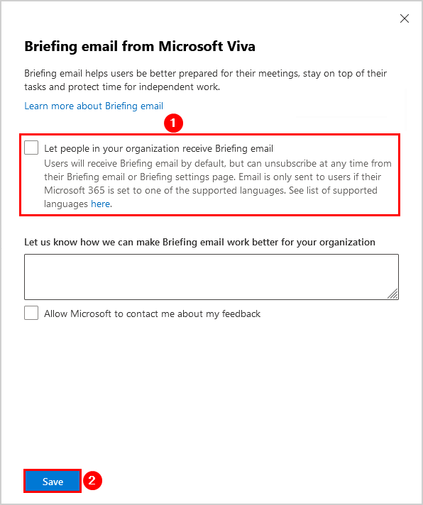 Turn off Microsoft Viva daily briefing - ALI TAJRAN