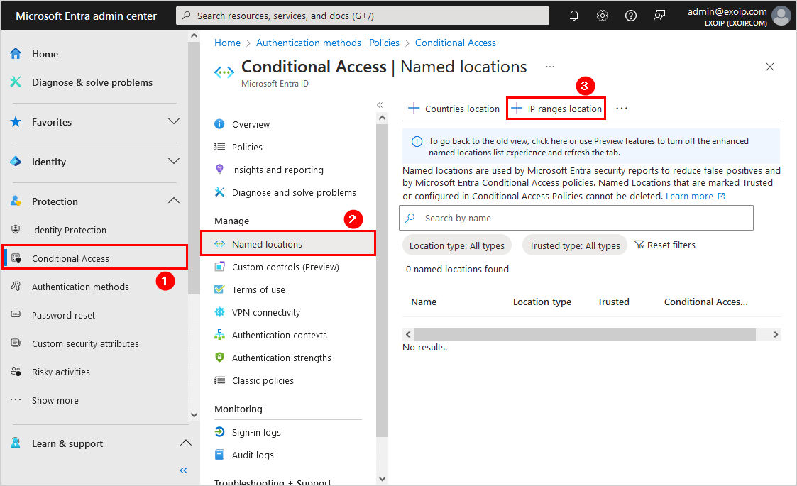 Configure Microsoft Entra Multi-Factor Authentication named locations