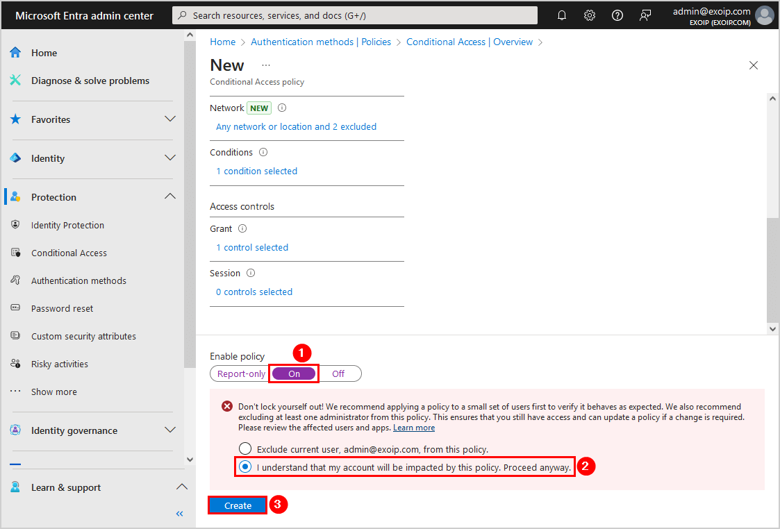 Configure Microsoft Entra Multi-Factor Authentication Enable Conditional Access policy